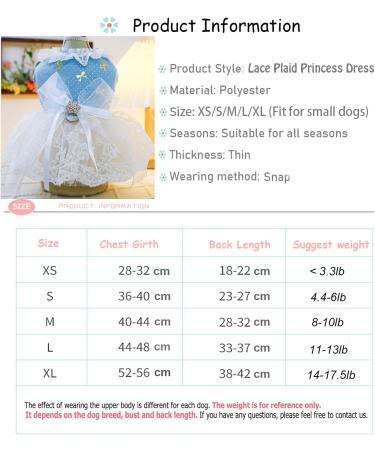 BT Bear Small Dog Clear Tutu Princess Dress - Light Blue XS for Puppies & Cats - Perfect for Weddings & Special Occasions - Buy Online on GoSupps.com
