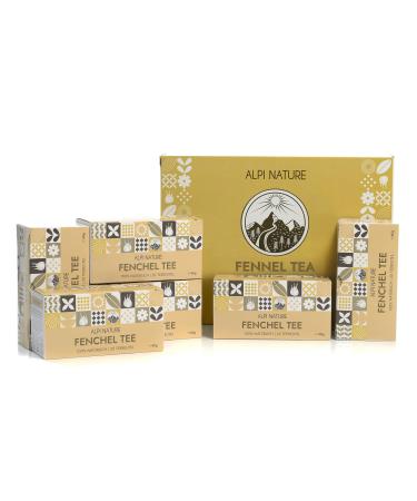 Alpi Nature Fennel Tea by Alpi Nature 120 Tea Bags 240 g (6 Boxes of 20 Bags of 2 g) Fennel Seeds for Preparing Herbal Teas