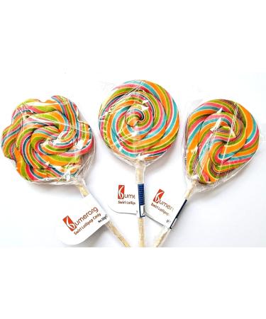 Rainbow Lollipops Swirly Lollies Kids Party Bags Cake Toppers Halal Vegan 4 Assorted Shapes (30) - Buy Online on GoSupps.com