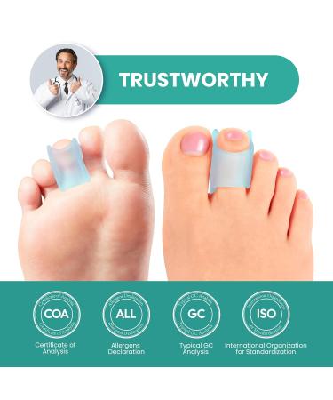Welnove Hammertoe Corrector - 6 PCS Toe Splints for Bent Curled & Crooked Toes - Effective Toe Straighteners for Men & Women - Large Blue - Buy Online on GoSupps.com