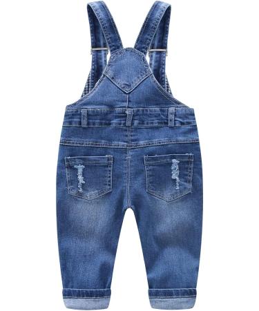 KIDSCOOL SPACE Baby Jean Overalls Toddler Ripped Denim 6-12 Months Blue - Buy Online on GoSupps.com