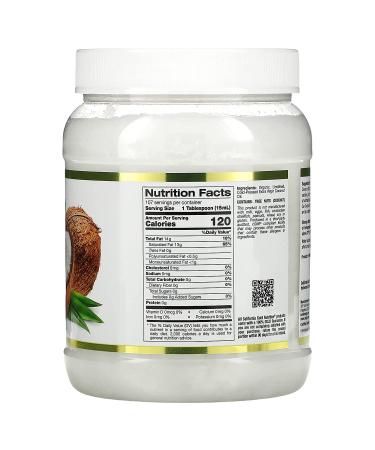 Certified USDA Organic Extra Virgin Coconut Oil 54 fl oz - Cold-Pressed, Non-GMO, Hexane & Pesticide Free - Buy Online on GoSupps.com