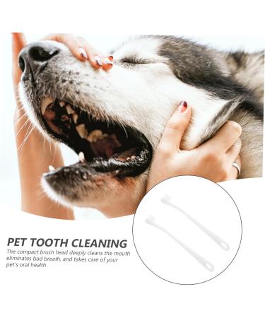 Beavorty 2pcs Teeth Oral Dog Portable Pets Cat Supplies Soft-bristle Pet Manual Cleaning Tooth 1 count (Pack of 1) White - Buy Online on GoSupps.com