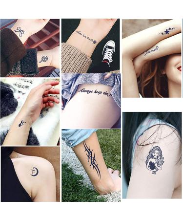Semi Permanent Plant-Based Henna Tattoo Stickers | 8 Sheets | Lasts 1-2 Weeks | Waterproof & Realistic | For Women, Men & Kids | Body Art Decoration - Buy Online on GoSupps.com