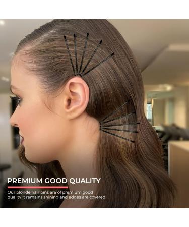 Enselling Hair Grips Pack of 50-5.5cm - Crimped Blonde Bobby Pins for Women Girls and Hairdressing Salons -Perfect for Thick Thin & Curly Hair Styling (Black) - Buy Online on GoSupps.com
