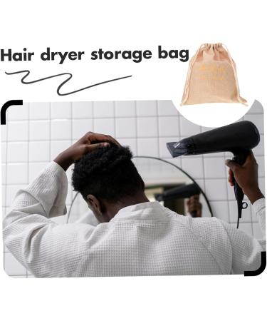 Baluue Hair Dryer Storage Bag Sports Bag Cotton Hair Dryer Bag Hair Bags for Hair Stuff Travel Bag Fabric 29.50X25.50X1.00CM Light Yellow - Buy Online on GoSupps.com
