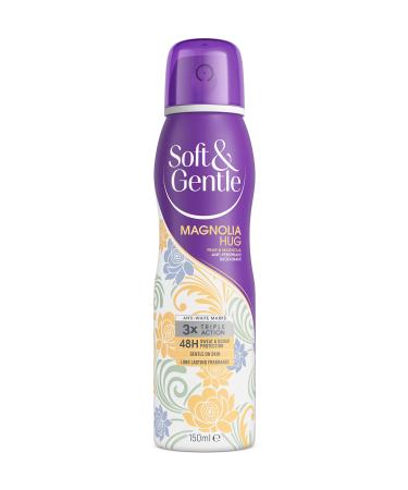 Soft & Gentle Magnolia Hug Anti-Perspirant Deodorant Spray 150ml Magnolia Hug 150 ml (Pack of 1) 1