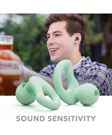 Everyday Earplugs - Ultra Soft Customizable Noise Protection for Sleep & Travel - Up to -30dB Reduction Reusable & Sustainable (Mint - Buy Online on GoSupps.com