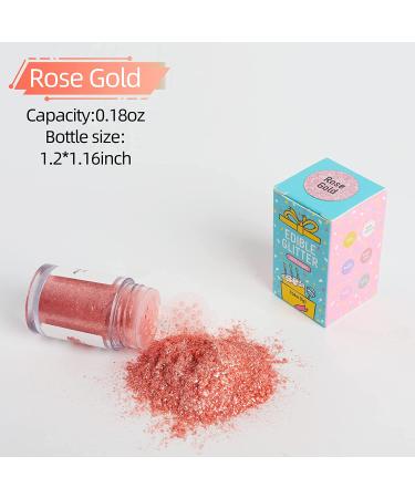 Jelife Rose Gold Edible Glitter - 5 Grams | Food Grade Shimmering Vegan Metallic Powder for Cake Decorating, Chocolates, Fondant, Drinks & More - Buy Online on GoSupps.com