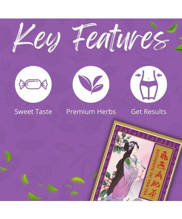 Fei Yan Diet Tea | Authentic FeiYan Herbal Tea for Detox & Slimming | Boost Metabolism, Reduce Bloating | Weight Management Cleanse - 40 Tea Bags - Buy Online on GoSupps.com