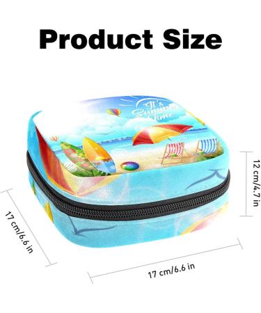 GIAPB Period Bag Sanitary Napkin Storage Bag Period Pouch Travel Makeup Bag Summer Tropical Beach Color3478 - Buy Online on GoSupps.com
