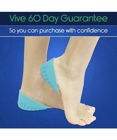 ViveSole Heel Cups - Heavy Duty High Impact Inserts for Severs Disease and Plantar Fasciitis - Cushion Support Pads for Foot Pain Relief | Teal Medium (1 Pair) - Buy Online on GoSupps.com