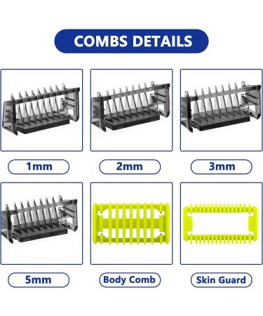 Guide Comb for Philips Guide Comb Attachments Compatible with O Blade & OBlade Pro QP2724 QP2520 QP2530 QP2620 QP2630 Trimmer Body Skin Face Hair Clippers Beard Trimmer #1 - Buy Online on GoSupps.com