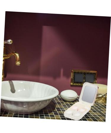 PartyKindom Colored Contact Lenses Organizer - 2 Sets Portable Plastic Case & Mirror Film for Travel - Buy Online on GoSupps.com