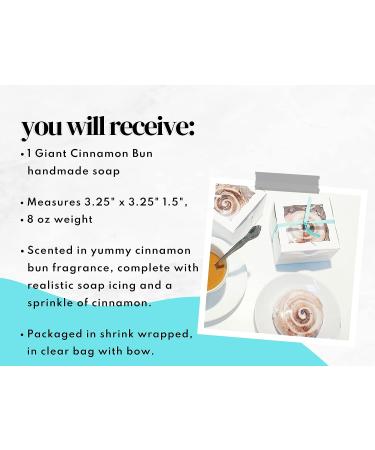 Sunbasil Soap Giant Cinnamon Bun Handmade Soap - Realistic Food-Inspired Design - Buy Online on GoSupps.com