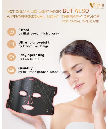 Infrared Light Therapy Mask - 292 LEDs | Anti-Aging Skin Brightening & Winkle Reduction | Lightweight Silicone Facial Care - Buy Online on GoSupps.com