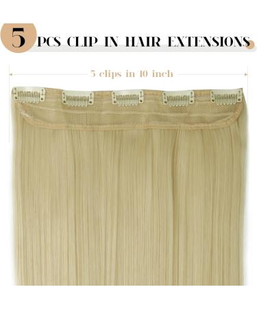 S-noilite Fashion 26 Half Full Head Clip in Hair Extensions - Long Straight Bleach Blonde 26 Inch - Buy Online on GoSupps.com