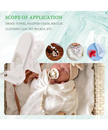 50Pcs T-Shape Plastic Pacifier Clips for Baby & Kids | Soother Dummy Badge Holder - White | International Shipping - Buy Online on GoSupps.com