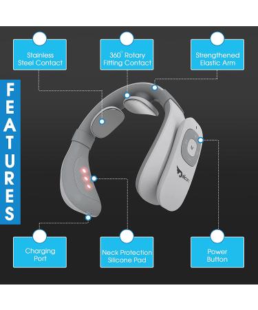 Alicorn Pulse TENS Unit Neck Massager with Heat - Wireless Smart Massager for Deep Tissue Relaxation & Soothing Therapy - Buy Online on GoSupps.com