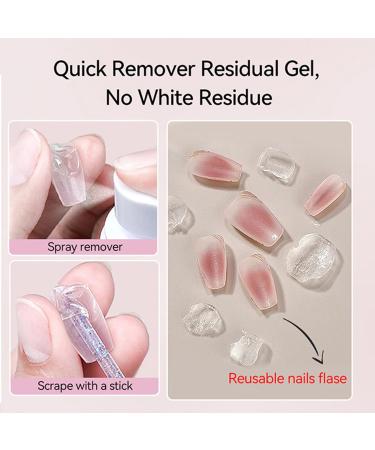 Nail glue remover solid cleaner for gel nail polish - 55 ml - For manicures beginners French tip stamping spa salon home travel - Buy Online on GoSupps.com