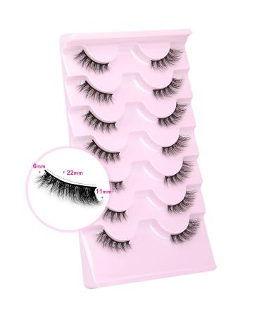 Natural Half Eyelashes | Lvmixwig Cat Eye Wispy Short False Lashes for a Flawless Look - Buy Online on GoSupps.com