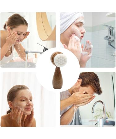 Fovolat Double Sided Face Brush | Manual Face Brush Soft Bristle Face Scrubber Facial Cleansing Brush Face Exfoliation Pore Brush for Skincare - Buy Online on GoSupps.com