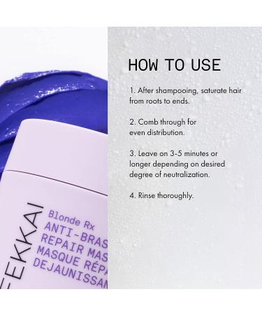 Fekkai Blonde Rx Anti-Brass Repair Purple Hair Mask - 7.5 oz | Tones, Repairs & Hydrates Blonde/Bleached Hair | Salon Grade, EWG Compliant, Vegan & Cruelty Free - Buy Online on GoSupps.com