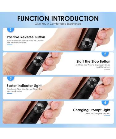 Electric Foot File Hard Skin Remover 2 in 1 Professional Electric Foot Pedicure Tools with 6 Speed Adjustable Foot Callus Remover for Dry Dead Skin Cracked Heels Adjustable Forward & Reverse - Buy Online on GoSupps.com