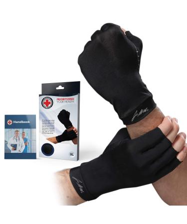 Dr. Arthritis Arthritis Copper Compression Gloves for Women and Men Carpal Tunnel Gloves Hand Brace for Arthritis Pain and Support (Black Small) Open Finger (Black) S - Buy Online on GoSupps.com