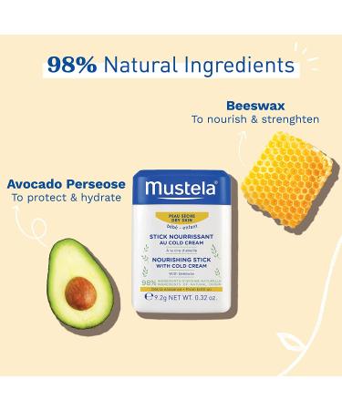 Mustela Baby Nourishing Stick with Cold Cream - 0.32 oz | Moisturizing Care for Delicate Skin - Buy Online on GoSupps.com