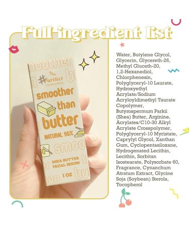 Purifect Smoother Than Butter Shea Butter Facial Serum - Hydrating Vitamin E Oil for Dry Skin & Skin Barrier Protection - 30ml - Buy Online on GoSupps.com