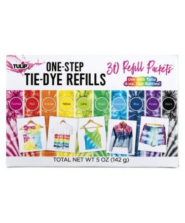 Tulip One-Step Tie-Dye Kit Refills 30 Pack, Rainbow Tie Dye - Buy Online on GoSupps.com