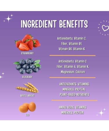 Just Natural Paws Strawberry & Blueberry Dog Treats - Healthy Human-Grade Superfood Dog Training Treats Natural & Vegetarian No Preservatives or Additives - Buy Online on GoSupps.com