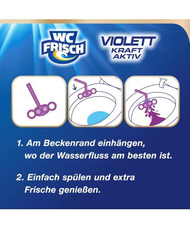Toilet Fresh Power Active Violet & Magnolia 10 Pack | Powerful Toilet Cleaner with Fragrance Stones for Visible Cleaning & Fresh Scent - Buy Online on GoSupps.com