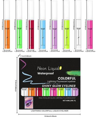Liquid Eyeliner Pen Portable 5ml Eyeliner Pen Fluorescent for Daily Use School Home Outdoor Travel Travel Professional Halloween Christmas - Buy Online on GoSupps.com