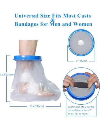 EVERCRYO Waterproof Adult Foot Cast Cover - Reusable Protector for Broken Foot Ankle - Watertight Shower Bath Protection - Buy Online on GoSupps.com