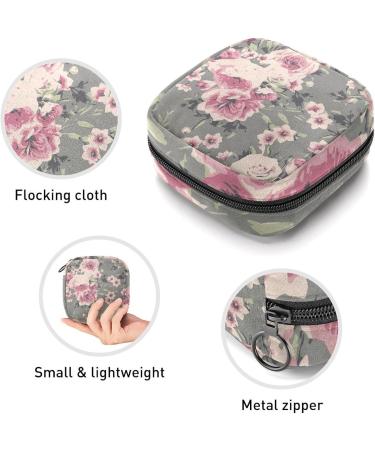 Watercolor Rose Period Bag | Sanitary Napkin Storage and Makeup Travel Pouch - Buy Online on GoSupps.com