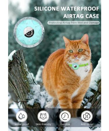 Reflective Airtag Cat Neck Band - Light Tracker Collars for Kittens & Young Cats with Bell | Green Design - Buy Online on GoSupps.com