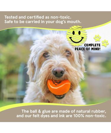 Dog Tennis Balls By Smith s | 6 Pack | 6.35CM / 2.5 Diameter | 25% Stronger | High Visibility Colours | Tested And Certified | Best For Medium (11KG) to Giant Dogs (45KG) Regular (6.35CM / 2.5 Diameter) 6 Pack - Buy Online on GoSupps.com