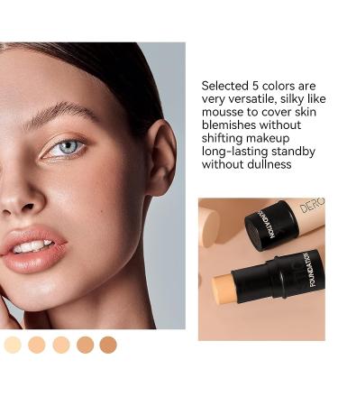 KISSIO Long Lasting Foundation Stick - Natural Shine Free Finish, Medium Coverage, Waterproof, Cruelty Free - 0.24 oz (03 Cheese) - Buy Online on GoSupps.com
