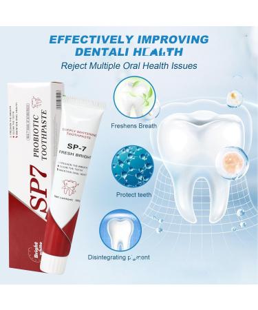 SP-7 Probiotic Toothpaste for Fresh Breath & Whitening - Deep Cleaning Care (2Pcs + 2 Toothbrushes) - International Shipping Available - Buy Online on GoSupps.com