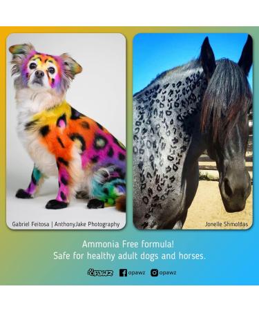 Opawz Permanent Pet Hair Color - Professional & Safe Dye for Dogs & Horses | Super Black Lasts 20+ Washes - Buy Online on GoSupps.com