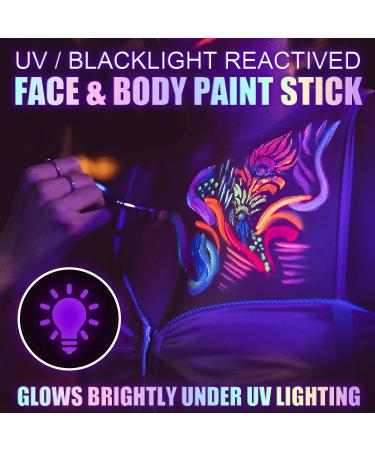 Latibell UV Black Light Reactive Pink Face Paint Stick (0.75 oz) - Neon Glow Makeup for Halloween SFX & Cosplay - Buy Online on GoSupps.com