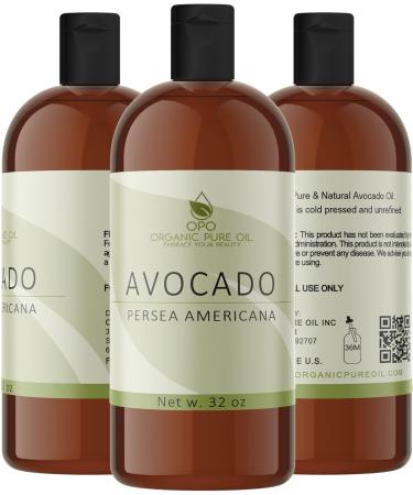 100% Pure Avocado Oil - Unrefined Cold Pressed Non-GMO | 32 oz Bulk Carrier for Skin Hair Nails & Body - Vegan & Fair Trade - Buy Online on GoSupps.com