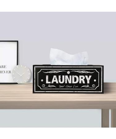 UCUDI Laundry Softener Dispenser Cover & Dryer Sheets Holder Wall Art Decor - Black - Buy Online on GoSupps.com