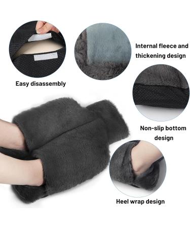 SWAWIS 2-in-1 Electric-Free Foot Warmers | Soft Heat Bottle for Adults | Gray 36x30cm - Buy Online on GoSupps.com