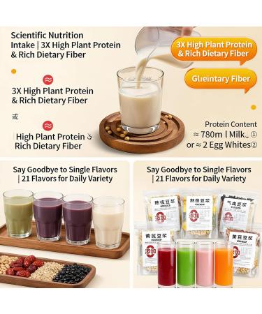 M lange De Lait De Soja 80g X 5 Sachets M lange De Grains Entiers Pr -mesur s For M langeur Petit D jeuner Instantan Sans OGM Riche En Nutriments Et Lisse(#2) - Buy Online on GoSupps.com
