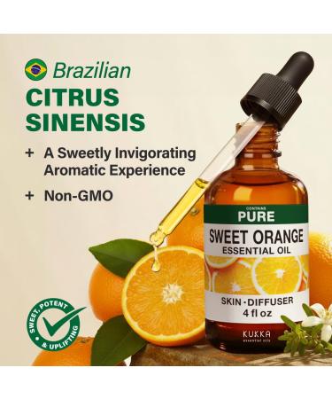 Coffee Essential Oil for Diffuse & Orange Essential Oil for Diffuser Set - Aromatherapy Grade Essential Oils Set - 2X 4 Fl Oz - Kukka - Buy Online on GoSupps.com