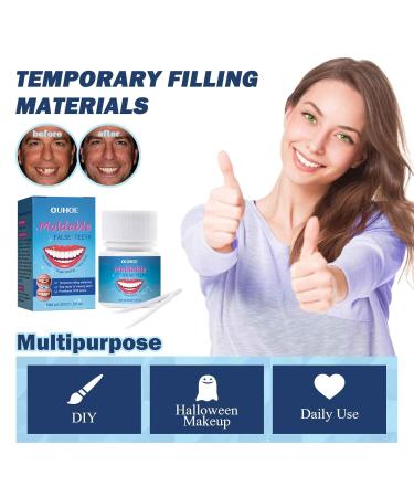 Provisional Denture Kit - Formable Tooth Repair Set for Missing Teeth | 3PCs Prosthesis Dental Care Tools - Buy Online on GoSupps.com