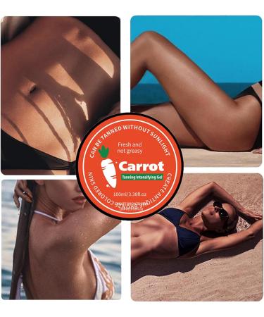Tanning Accelerator Cream - Sunbed Cream with Carrot - Sunbed Tanning Accelerator - Carrot Tan Enhancers & Accelerators - Achieve a Natural Tan with Natural Ingredients - 100g - Buy Online on GoSupps.com